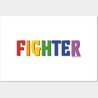 Fighter Pride Shirt (Rainbow) Posters and Art